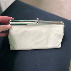 HOBO Lauren Cream Bifold Leather Organizer Wallet